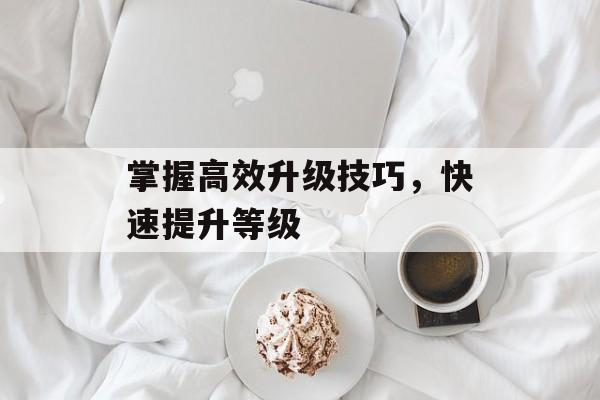 掌握高效升级技巧，快速提升等级