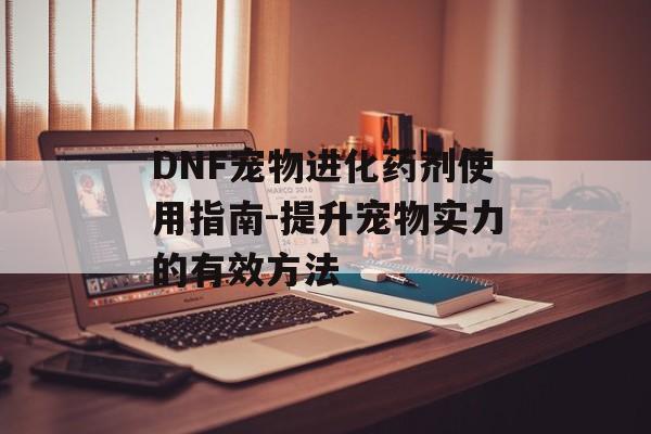 DNF宠物进化药剂使用指南-提升宠物实力的有效方法