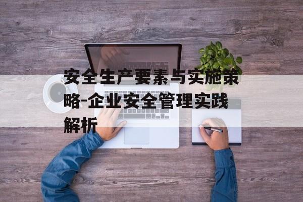 安全生产要素与实施策略-企业安全管理实践解析