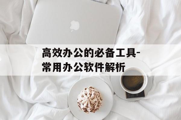 高效办公的必备工具-常用办公软件解析
